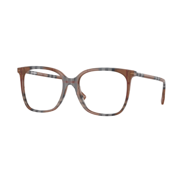 BURBERRY 0BE2367 - Louise 3966 - Motivo a quadri marrone